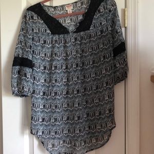 Flowy, Sheer Blue Blouse